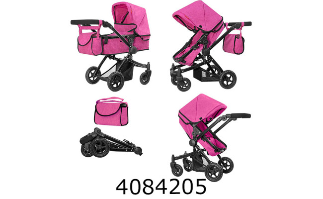 Візочок метал. для ляльки 2в1з сумкою CARRELLO MAESTRO 52.5*15*38см (1) 9651B+BAG ROSE
