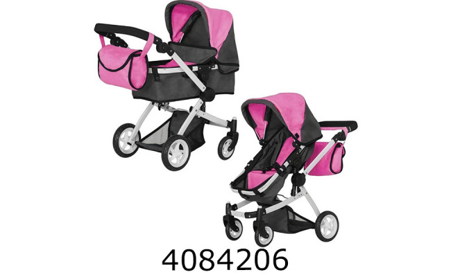 Візочок метал. для ляльки 2в1з сумкою CARRELLO MAESTRO 52.5*15*38см (1) 9651B+BAG ROSE