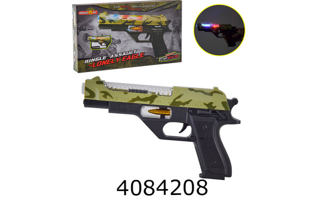 Пістолет музич. в коробці на батар. світ. 43*13*28см (12/120) 814D