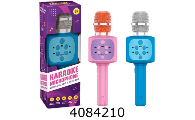 Мікрофон+колонка Karaoke (bluetooth) 2 кольори в коробці  28*9*9см (36) 908A