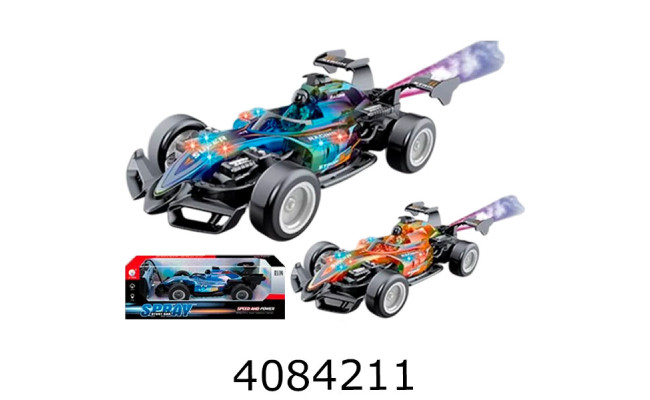 Машина радiо акум. Формула в коробці світ. дим. дрифт.2 кольори 39*13*17 (30) JT740