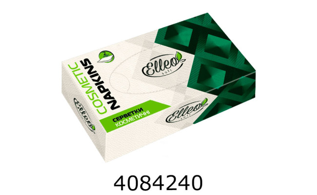 Серветки паперові універсальні двошарові Elleo 200 шт.в коробці 92881