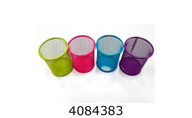 Стакан для ручок метал. круглий мікс кольорів (12/96) 90-63