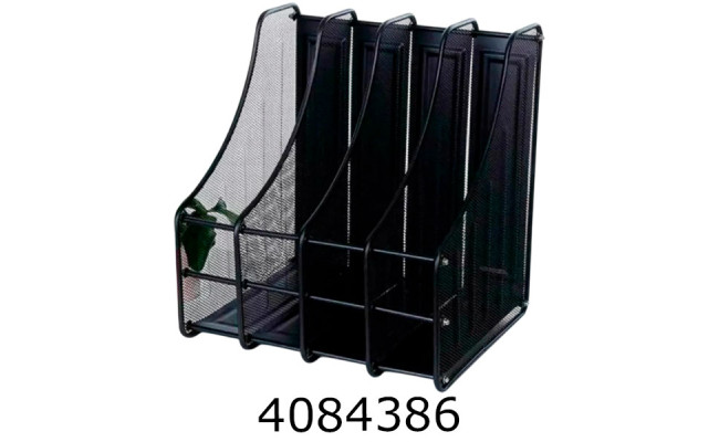 Лоток вертик. збірний 4 відд. метал чорний (12) SA0242