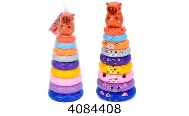 Пірамідка в коробці 31см кільця з вушками (50) HJ-0619