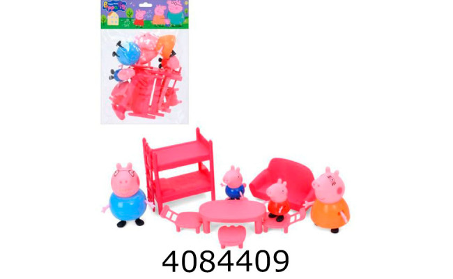 Герої Свинка Пеппа з меблями в кульку (48) PP605-1