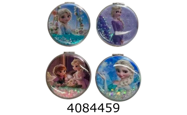 Дзеркальце з акваефектом Принцеси блиск 7*7см  (12) А21