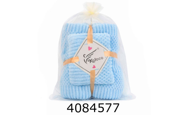 Набір банний рушник блакитний баня+руки 172-2-100-1