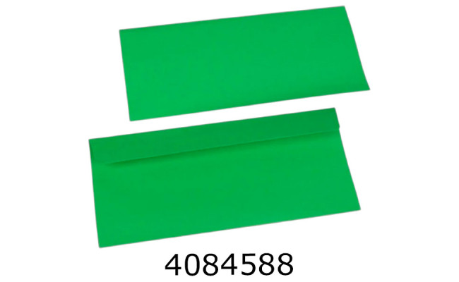 Конверт для грошей подар. зелений 241*105 см ціна за 20 шт 5-86320