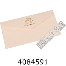 Конверт для грошей подар. молочн. 241*105 см ціна за 5 шт 5-86436