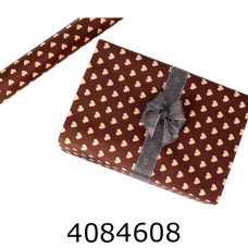 Папір подар. 70*800см Серця маленькі шоколад в рулоні 70г/м 255-9070