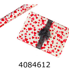 Папір подар. 70*800см Серце міх рожеві в рулоні 70г/ь т м 255-9155