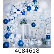 Повітряні кульки АРКА біло БЛАКИТНА  107шт  (100) 25-224