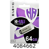 Flash USB 64Gb Fit 2.0 silver Hi-Rali Flash USB 64Gb Fit 2.0 silver Hi-Rali
