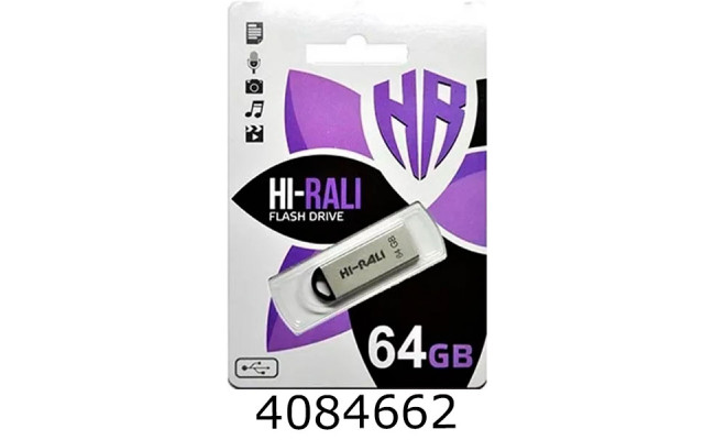 Flash USB 64Gb Fit 2.0 silver Hi-Rali
