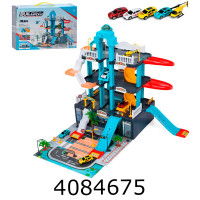 Гараж в коробці 3 поверхи машинки 4 шт дорожні знаки 110дет 37*26*12см (9) A247 Гараж в коробці 3 поверхи машинки 4 шт дорожні знаки 110дет 37*26*12см (9) A247