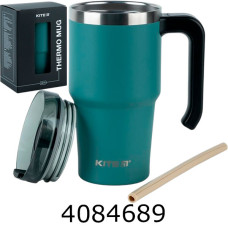 Термокружка з ручкою 600 мл зелена K24-1207-3