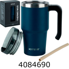Термокружка з ручкою 600 мл смарагдова K24-1207-2