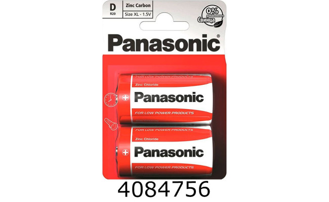 Батарейка Panasonic Zinc Carbon R20/2 блістер ціна за 2шт. (12/144) D