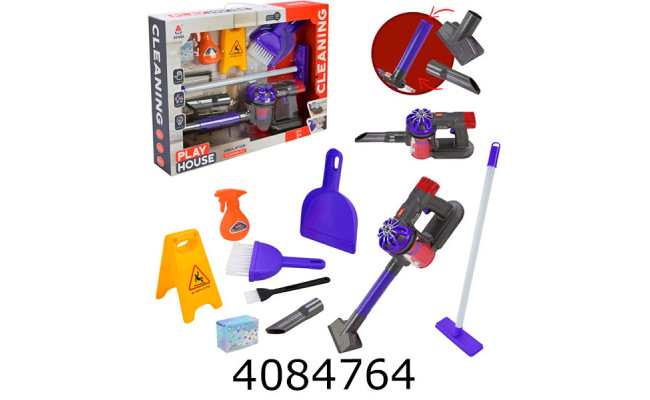 Побутова техніка в коробці пилосос на батар. світ. муз. + аксесуари 43*7*32см (18/36) 096-58