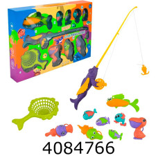 Риболовля 1 вудочка 8 рибок+ сачок в коробці 41*6*27см (21/42) PL-725-40