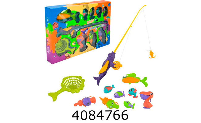 Риболовля 1 вудочка 8 рибок+ сачок в коробці 41*6*27см (21/42) PL-725-40