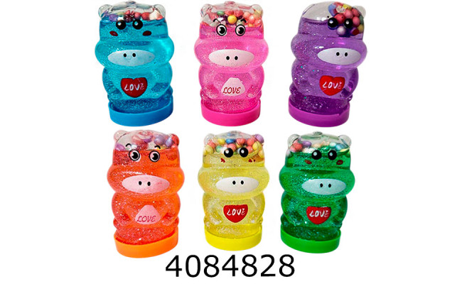 Слайм в банці Бегемотик перламутр. 45*65см асорт. 26-4 Імп (24)