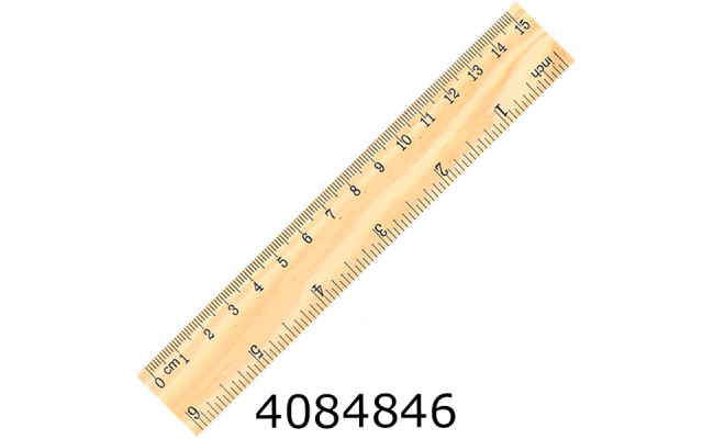 Лінійка дерев'яна 15см DSCN3116-15 (12/144) 3116-15