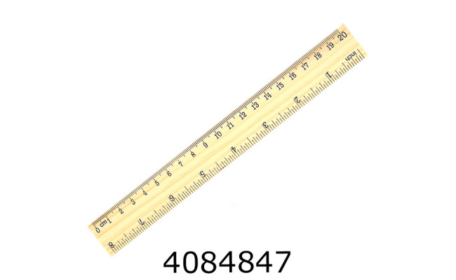 Лінійка дерев'яна 20см DSCN3116-20 (12/72) 3116-20
