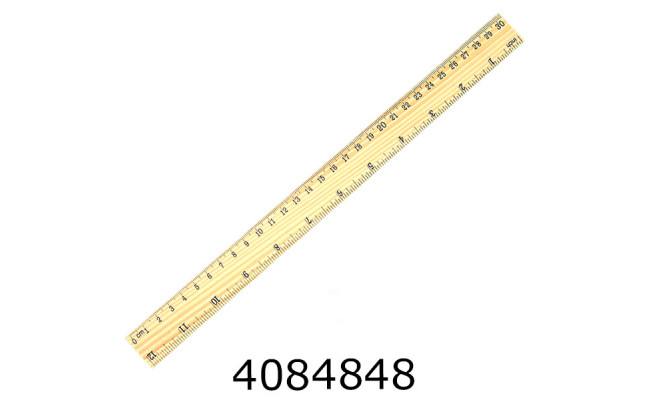Лінійка дерев'яна 30см DSCN3116-30 (12/72) 3116-30