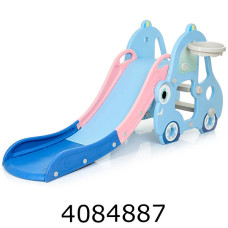 Гірка синьо-рожевого кольору машинка + баскетбольне кільце 165*68*76см (1) L-CC01-4