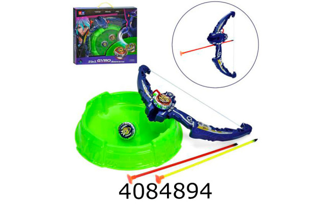 Гра BeyBlade 2шт арена запускалка-лук стріла-присоска 2шт батар. 43*42-*7см (24) F701