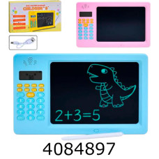 Досточка-планшет LCD для малювання на батар. в коробці з калькулятором 2 види/кольори 27*17*2см (25) TD202373