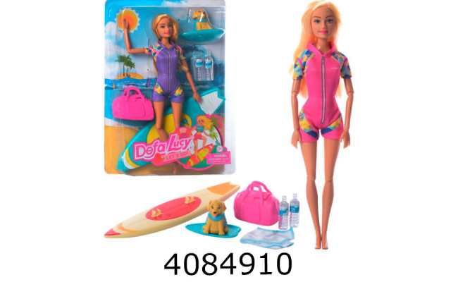 Лялька Defa в слюді  дошка для серфінгу сумка 2 кольори 29см  (24) DEFA 8471