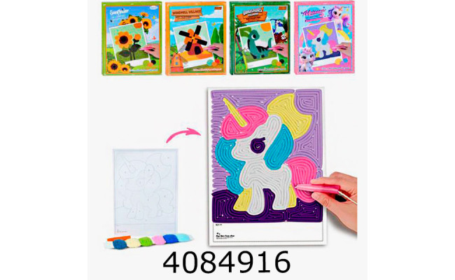 Набір для дит. творч. Картина нитками 4 види в коробці (60) 621-11-12-16-18