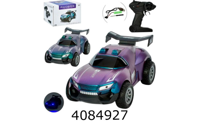 Машина радiо акум. в коробці 2 кольори гумові колеса  23*14*14см (12) 638