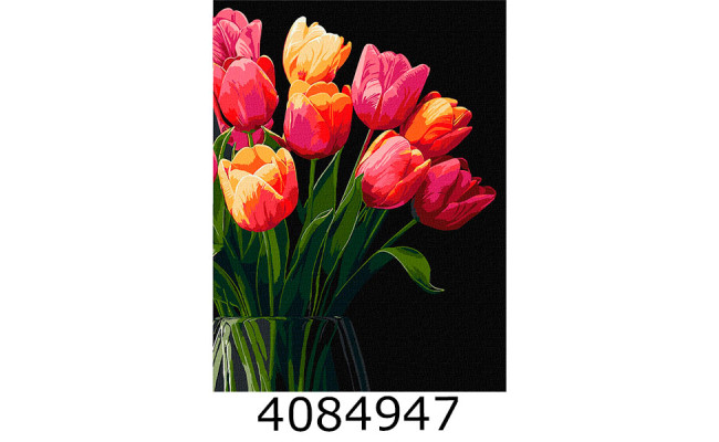Картина по номерам 30*40см квіти 