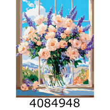 Картина по номерам 40*50см квіти 