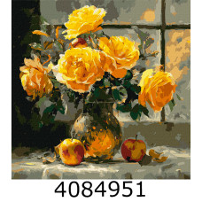 Картина по номерам 40*40см квіти 