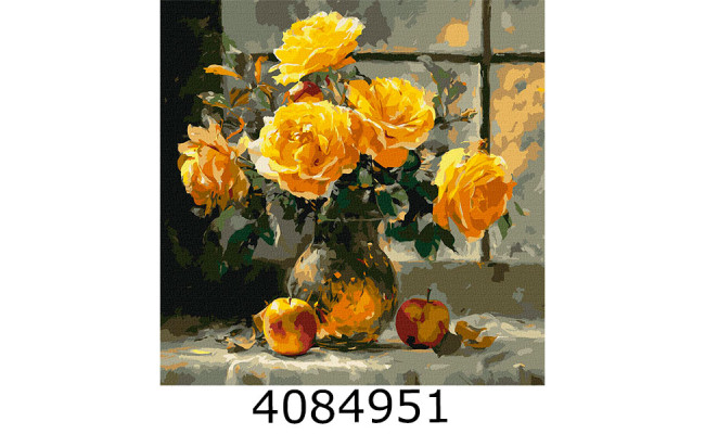 Картина по номерам 40*40см квіти 