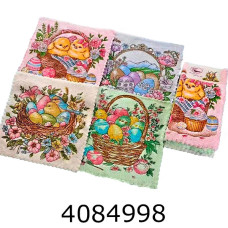 Серветки мікрофібра Великодні 30*30 см ціна за 5 шт 002-293