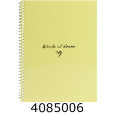 Блокнот на спір. збоку А5 60 арк. Optima кл. пласт. обкл. лимонний O69166