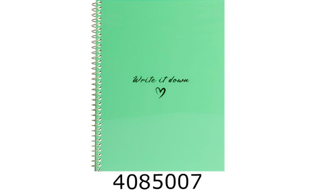 Блокнот на спір. збоку А5 60 арк. Optima кл. пласт. обкл. м'ятний O69167