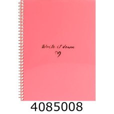 Блокнот на спір. збоку А5 60 арк. Optima кл. пласт. обкл. кораловий O69168