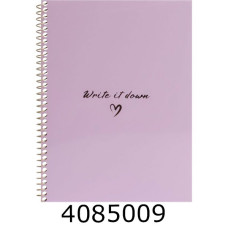 Блокнот на спір. збоку А5 60 арк. Optima кл. пласт. обкл. бузковий O69169