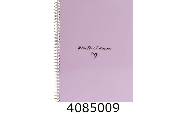 Блокнот на спір. збоку А5 60 арк. Optima кл. пласт. обкл. бузковий O69169