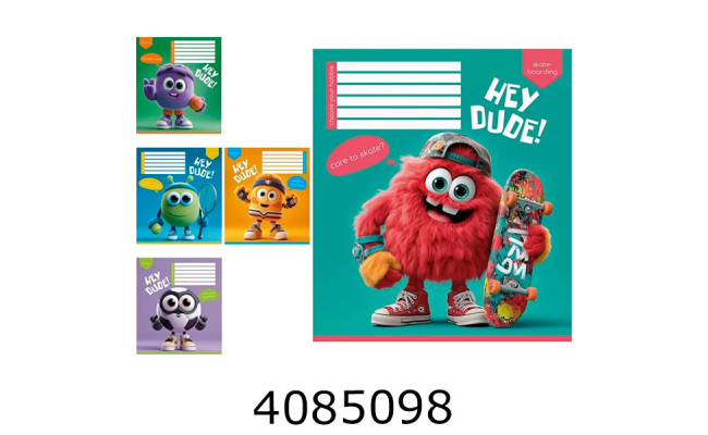 Зошит шк. 12 арк. коса Школярик виб.УФ-лак 