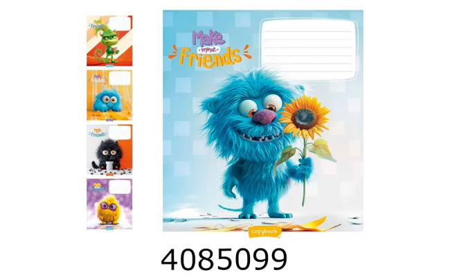 Зошит шк. 12 арк. коса Школярик виб.УФ-лак 