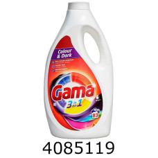 Гель для прання  для кольорових та чорних речей  3в1 37л  Gama 845515