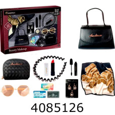 Біжутерія в коробці з сумочкою (хустинка помада сережки туш)  37*6*53 (24) 676-5